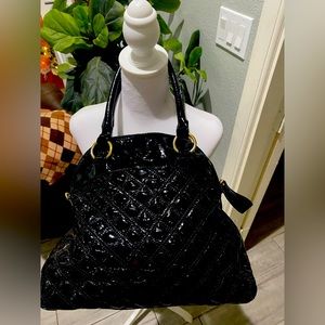 Almost new Patent black large bowler bag